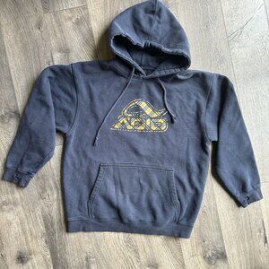 Adio Hoodie Vintage 90s Skate Bam Margera size Small Distressed Thrashed Y2K